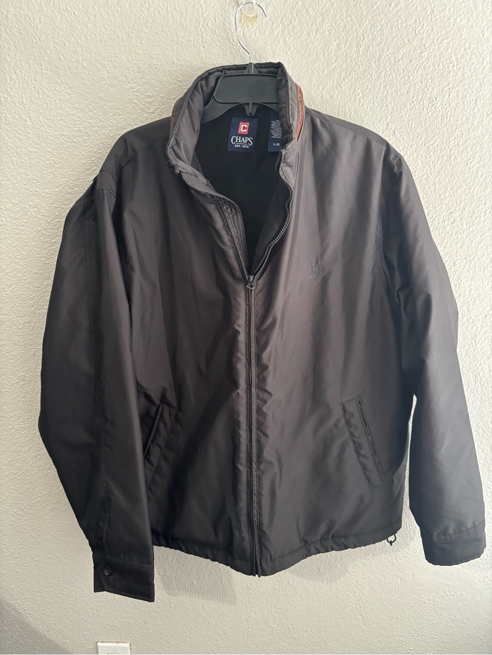 ❤️CHAPS Men’s Zip-Up Casual Jacket SzLg